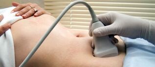 Ultraschall vum Genitalgebitt mat Sensoren
