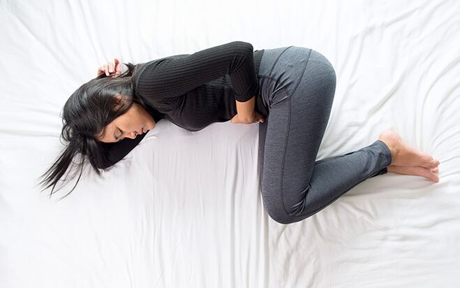 Krampfadern vum Becken bei enger Fra